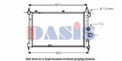 AKS DASIS 151500n -  Радиатор, охлаждение двигателя